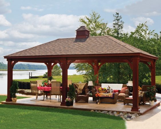 Low-Maintenance, Traditional Vinyl Pavilion - Green Acres Outdoor Living