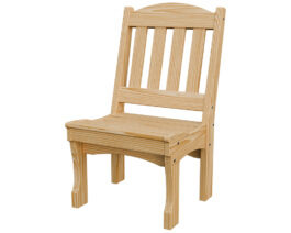 English Garden Dining Side Chair Unstained Front Right.