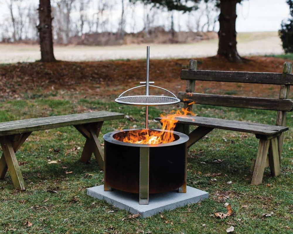 Breeo Smokeless Fire Pit X19 with Outpost Grill.