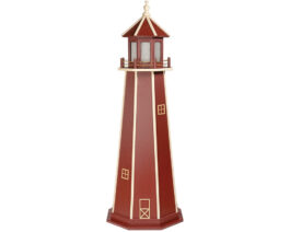 6 Ft Standard Cherrywood and Ivory Lighthouse.