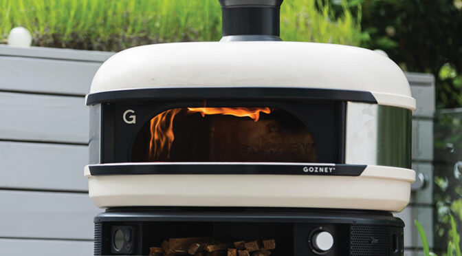 Gozney Dome Pizza Oven Lifetsyle, in Bone.