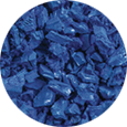 Royal Blue Rubber Mulch.