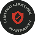 Limited Lifetime Warranty Badge.