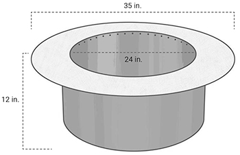 Zentro Fire Pit Insert - Round.