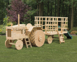 Quality Hillside Tractor Wooden Playset, Lifestyle.