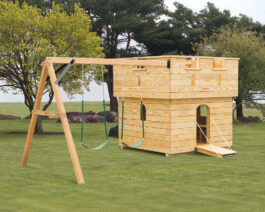 Quality Hillside Small Castle Wooden Playset, Lifestyle.