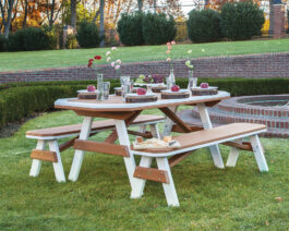 35x72 Garden Table Set w: 2 Benches.