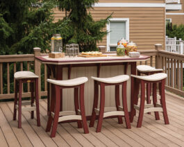 Summerside 35_ x 72_ Bar w_ Great Bay Saddle Stools Set.