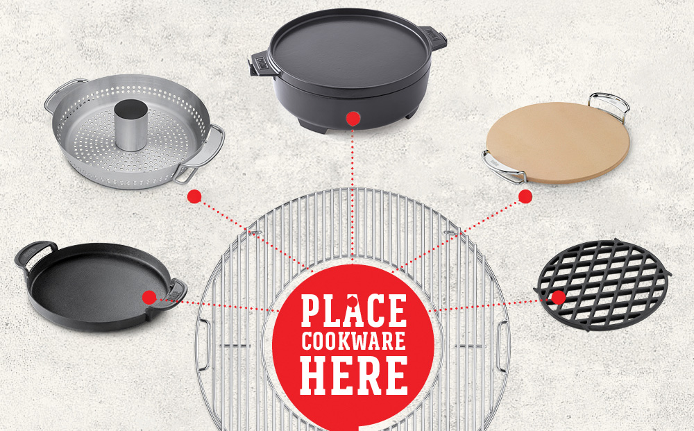 Weber Gourmet BBQ Cookware Diagram.